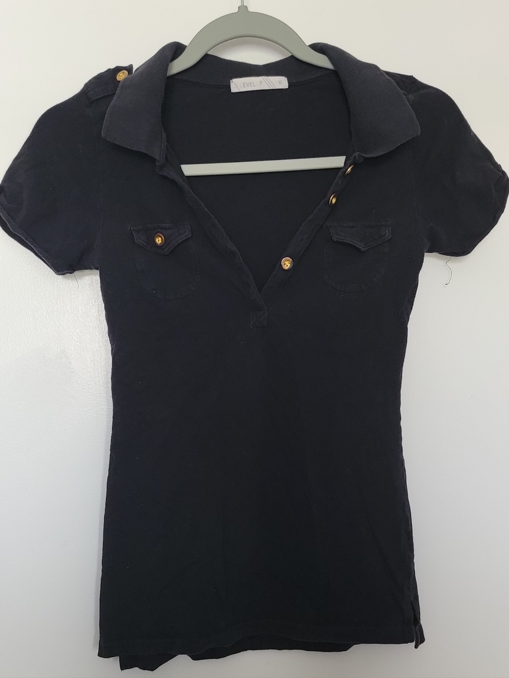 Level Up Black Polo Size Medium